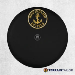 United States Navy Retired (Compact Emblem) Spare Tire Cover