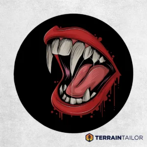 Vampire Fang Mouth Spare Tire Cover