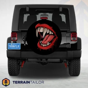 Vampire Fang Mouth Spare Tire Cover