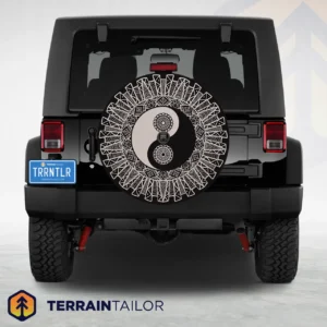 Yin Yang Mandala Spare Tire Cover