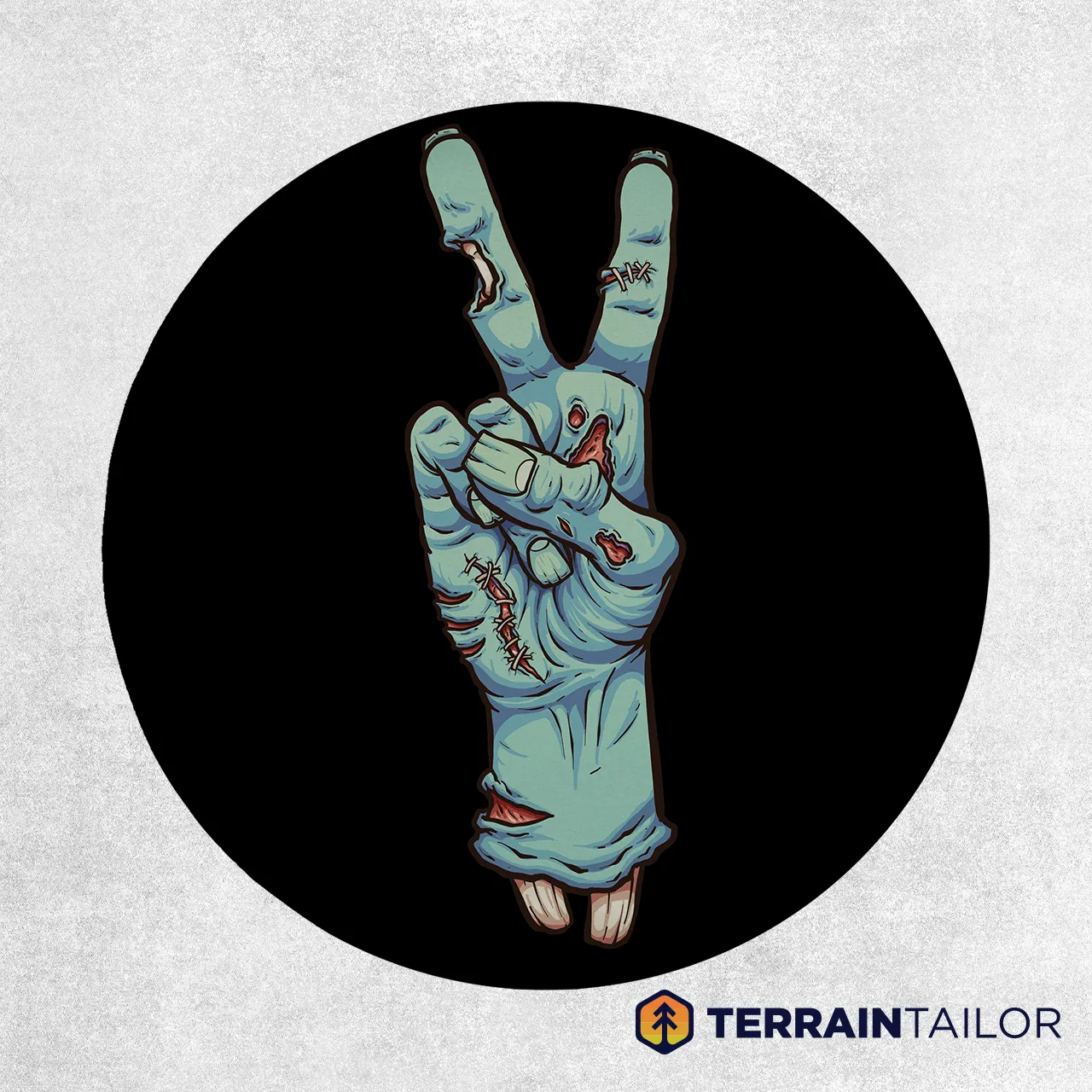 Zombie Peace Sign Spare Tire Cover