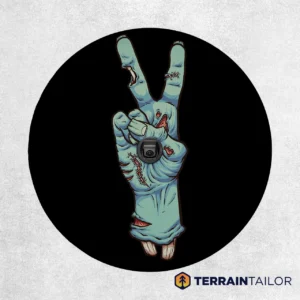 Zombie Peace Sign Spare Tire Cover