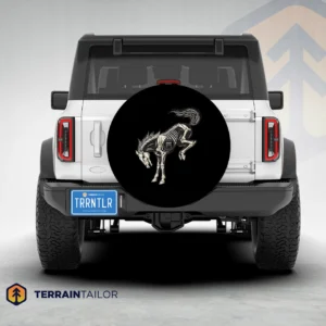 Bronco Skeleton Spare Tire Cover