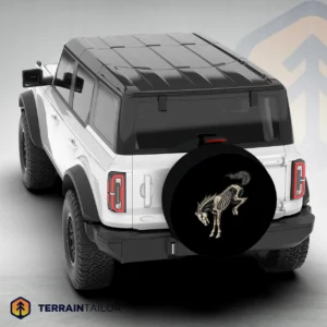 Bronco Skeleton Spare Tire Cover