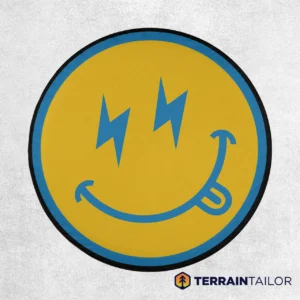 Lightning Smiley Face Spare Tire Cover