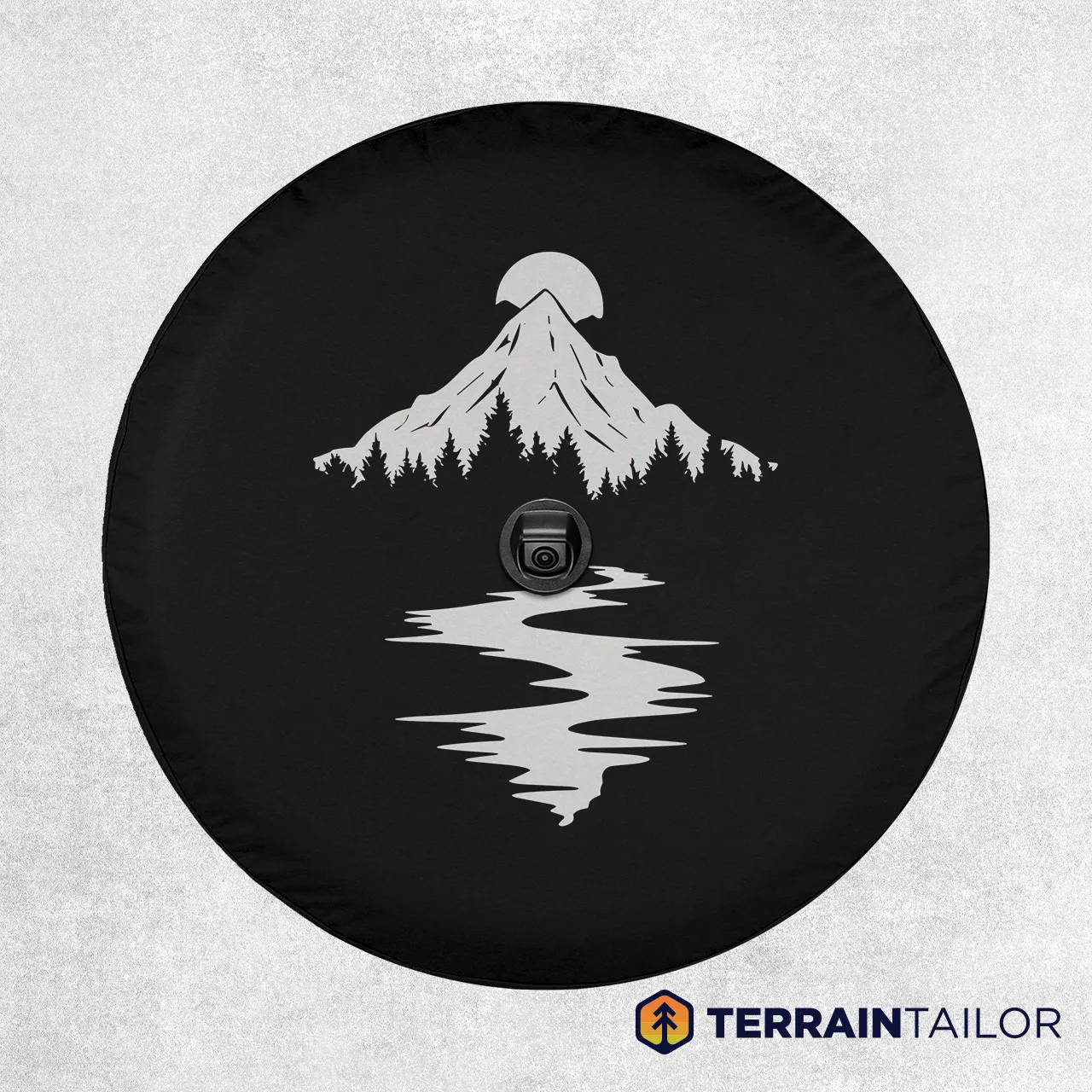 Mountain Stream Reflection Spare Tire Cover