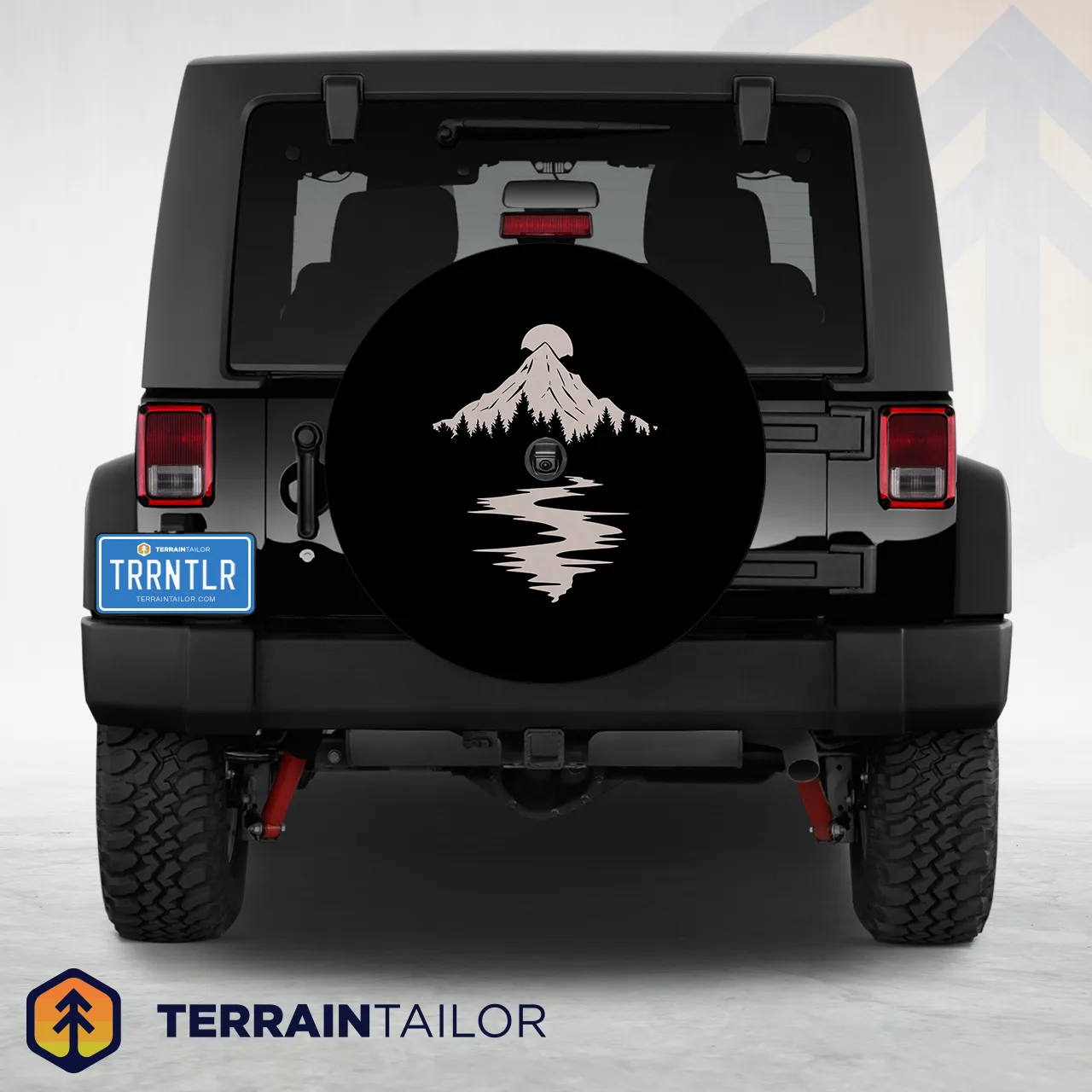 Mountain Stream Reflection Spare Tire Cover