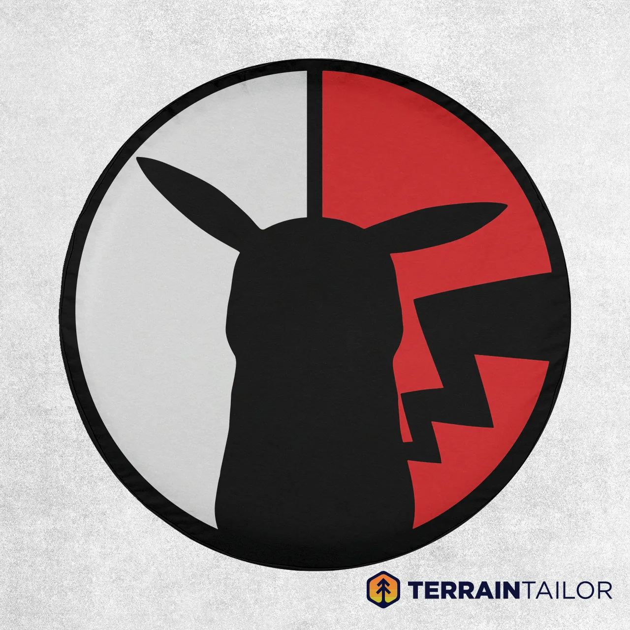 Pikachu Silhouette Spare Tire Cover