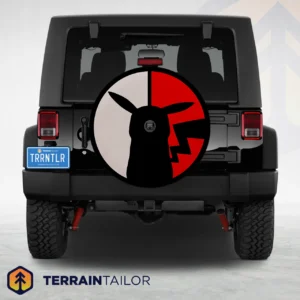 Pikachu Silhouette Spare Tire Cover