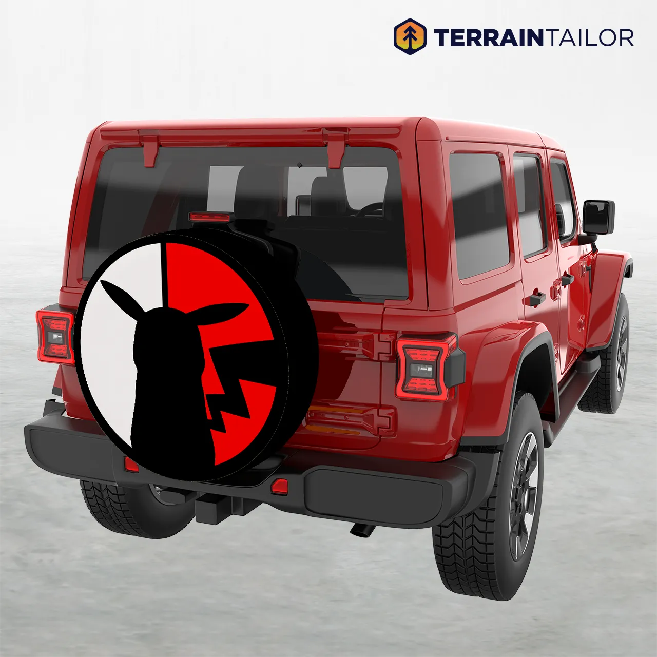 Pikachu Silhouette Spare Tire Cover